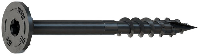 Black Simpson Strong-Tie SDW structural wood screw, round Torx-drive head and self-drilling point
