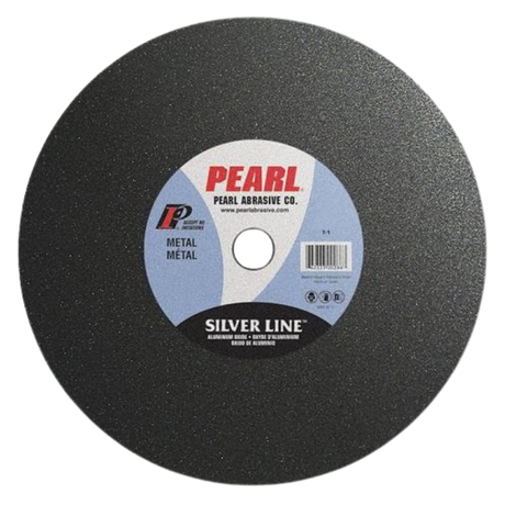 Pearl Silver Line metal cut-off disc, black with blue label