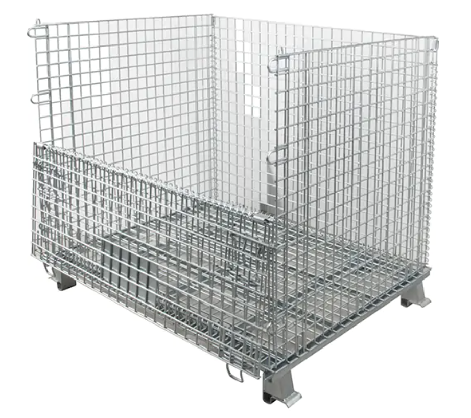 Conteneur repliable en métal grillagé, 40" la x 48" p x 42" h, Capacité de 4000 lb