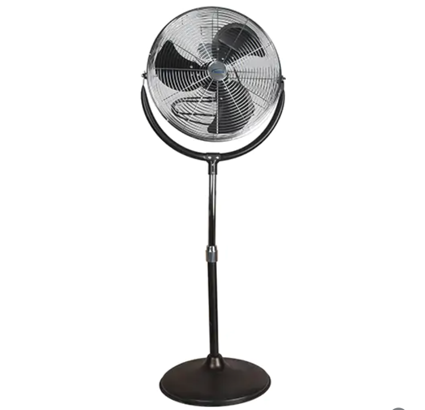 High Velocity Pedestal Fan, Commercial, 3 Speeds, 20" Diameter 