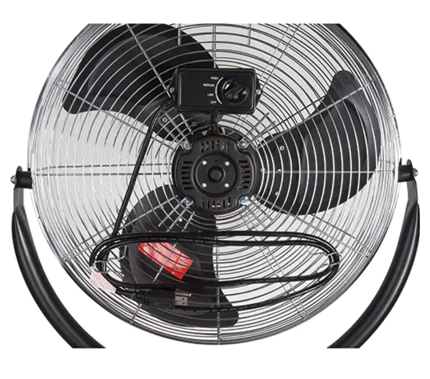 High Velocity Pedestal Fan, Commercial, 3 Speeds, 20" Diameter 