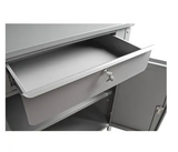 Cabinet Style Workshop Desk, 34-1/2" W x 30" D x 53" H, Gray 