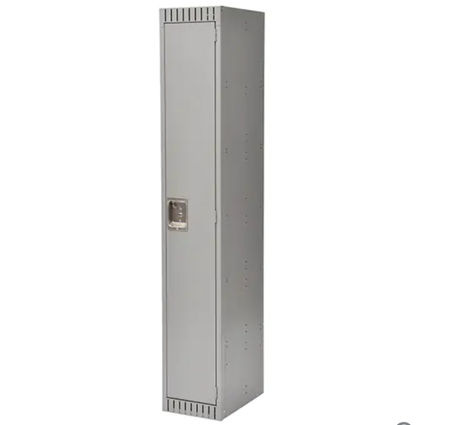 Lockers, Block of 2, 24" x 18" x 72", Steel, Gray, Disassembled