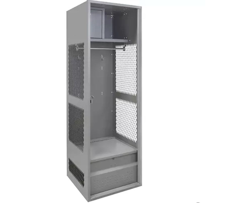 Casier pour équipement, Acier, 24" la x 18" p x 72" h, Gris (Copie)