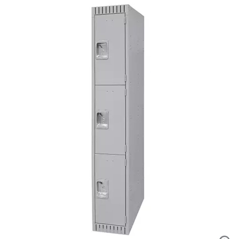 Lockers, 3 levels, Steel, Grey, Disassembled