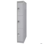 Lockers, 3 levels, Steel, Grey, Disassembled