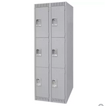 Lockers, 3 levels, Steel, Grey, Disassembled