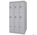 Lockers, 3 levels, Steel, Grey, Disassembled