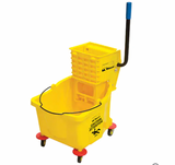 Mop Bucket and Wringer, 9.5 US Gal. (38 Quarts), Yellow 