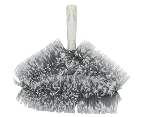 Brosse annulaire pour épousseter les pales de ventilateur en polypropylène forme triangulaire pour nettoyage efficace.