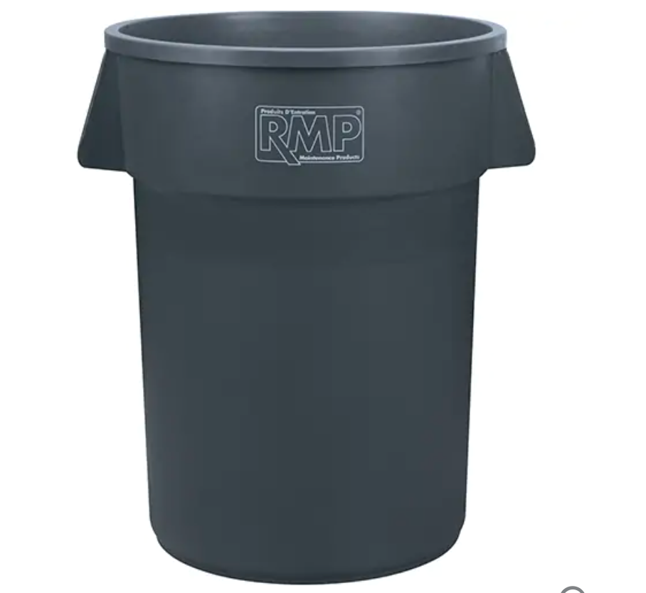Bac à déchets, Polyéthylène, 44 gal. US
