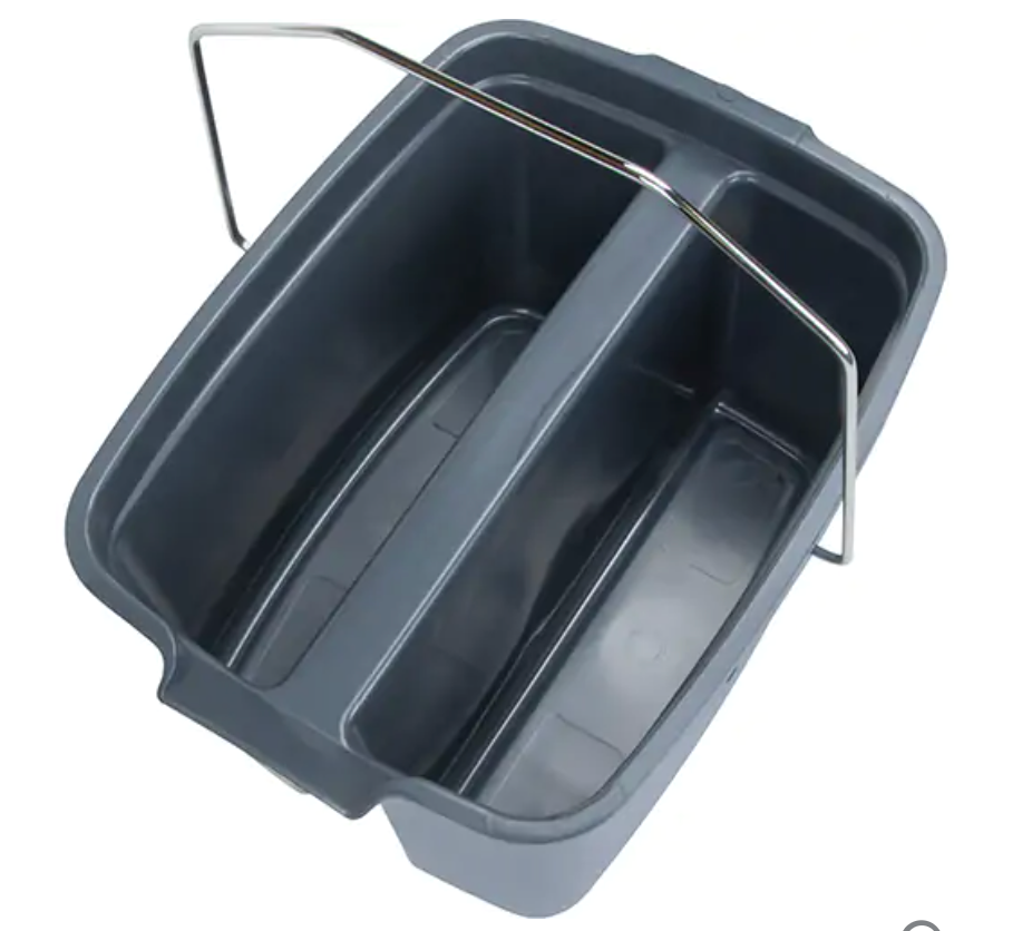 Double Bucket, 4.75 US gal. (19 pint) Capacity, Gray 