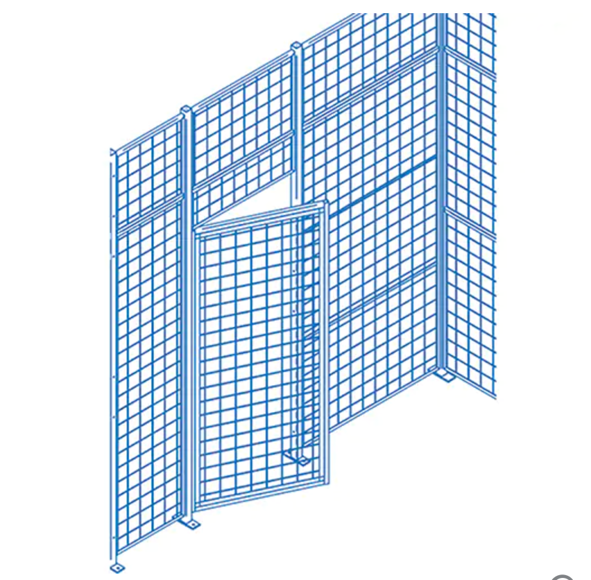 Components for partitions &amp; mesh partitions - Swing doors, 4' W x 7' H