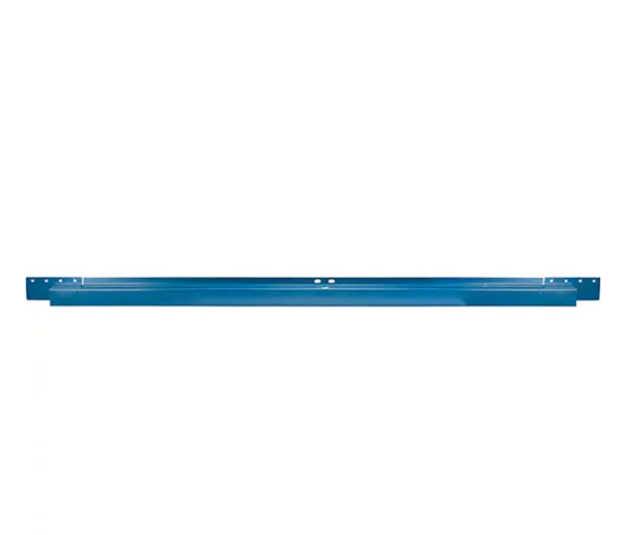 Composantes pour partitions & cloisons grillagées - Quincaillerie pour porte coulissante en métal bleu.