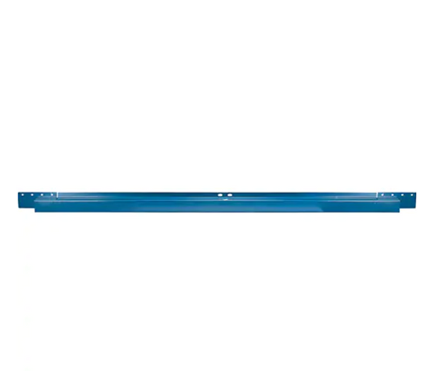 Composantes pour partitions & cloisons grillagées - Quincaillerie pour porte coulissante en métal bleu.