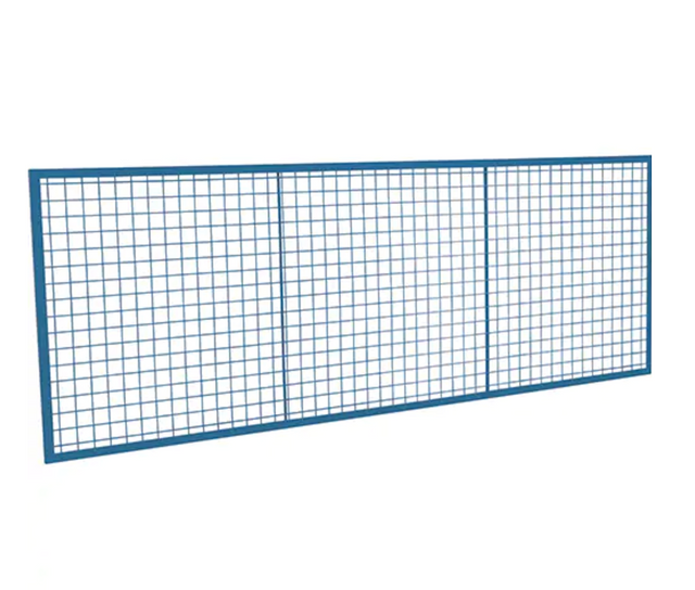 Composantes pour partitions & cloisons grillagées - Panneaux, 3' h x 8' la en acier bleu avec treillis métallique soudé 2x2 pouces.