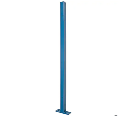 Composantes pour partitions & cloisons grillagées - Montants universels, 8-1/4' h bleu avec base de fixation solide.