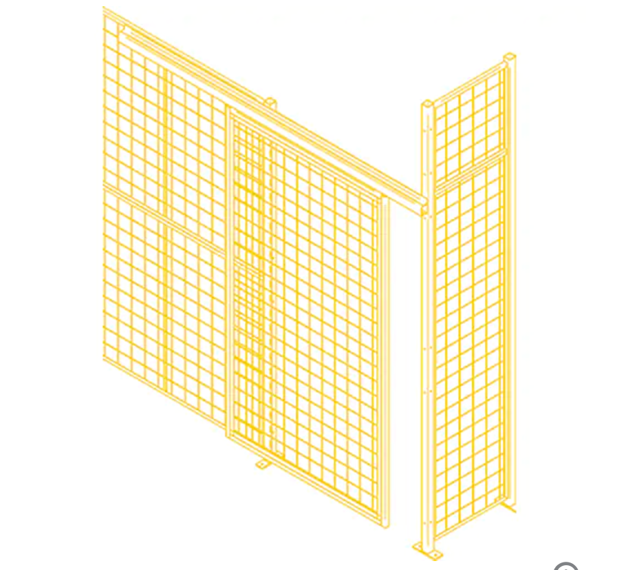 Components for partitions &amp; mesh walls - Sliding doors, 8' W x 8' H