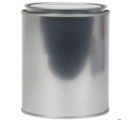 Contenant de peinture vide en métal avec couvercle hermétique pour stockage et transport de peinture 0,125 gal. US.