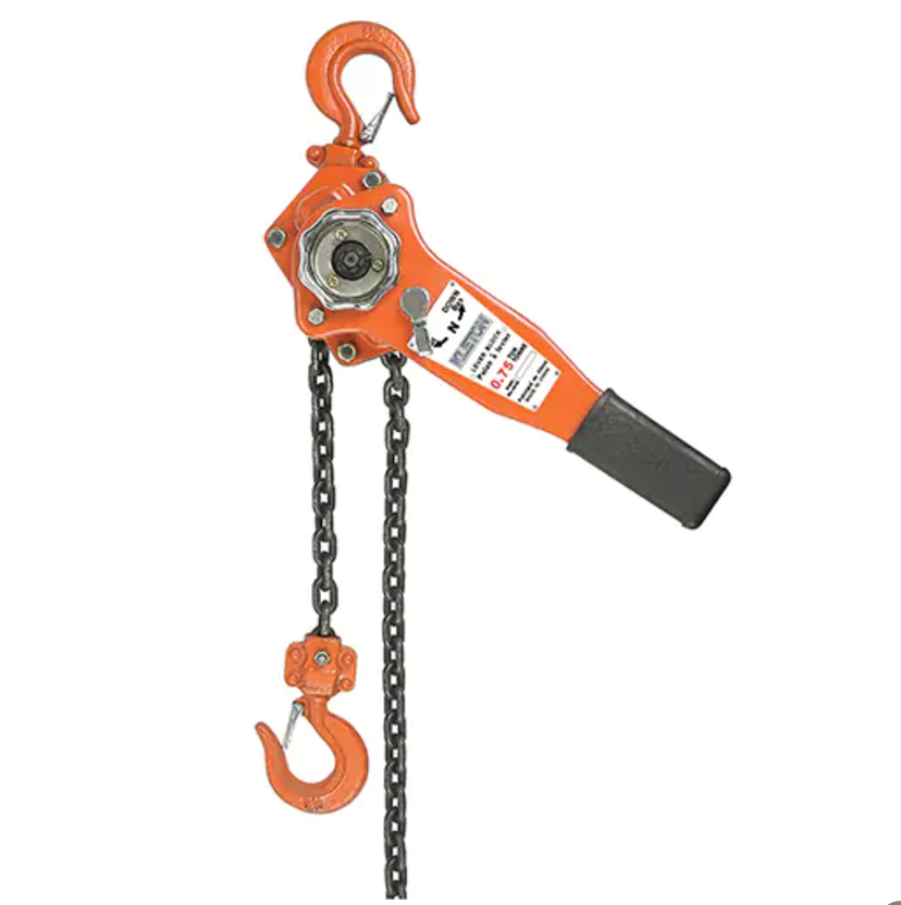 Lever Hoist, 5' Lift, 12,000 lb (6 ton) Capacity, Alloy Steel Chain