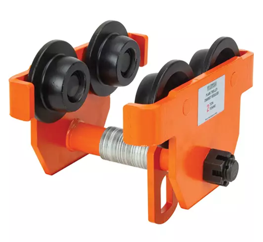 Adjustable trolley with safety plates, 1000 lb (0.5 ton) 