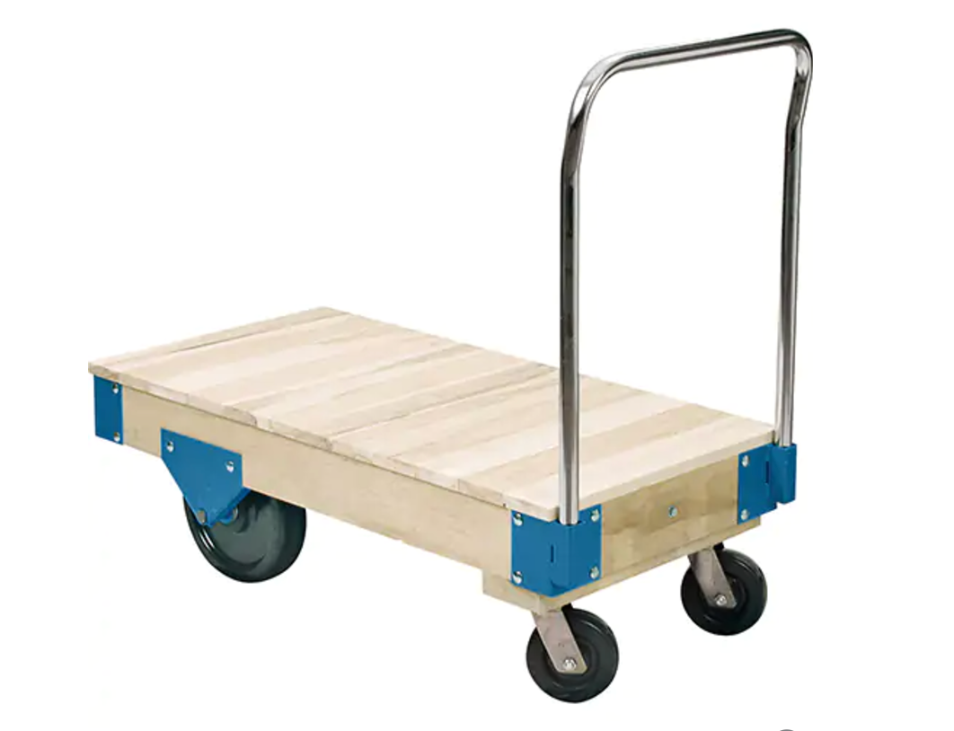 Platform Trucks - All Wood Platform Trucks, 48" L x 32" W, 3000 lb. Capacity, Nylon Wheels