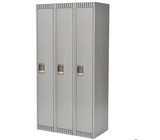 Lockers, Block of 2, 24" x 18" x 72", Steel, Gray, Disassembled