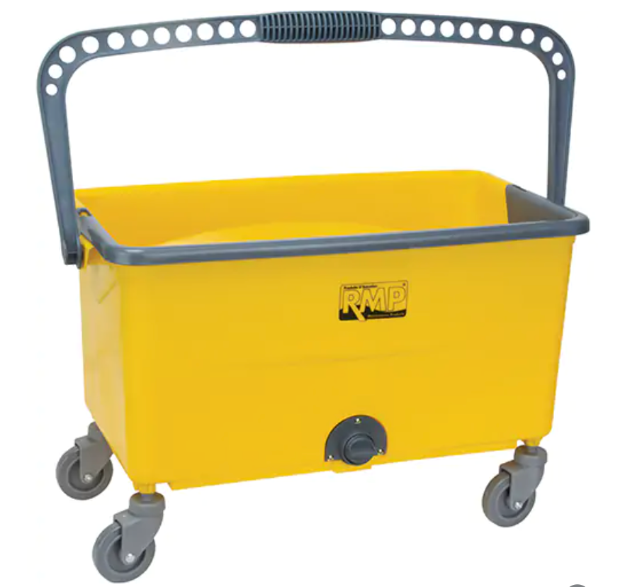 Microfiber Mop Bucket and Wringer, Strainer, 11 US Gal. (44 Quarts), Yellow