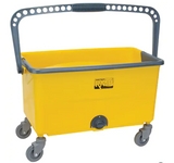 Microfiber Mop Bucket and Wringer, Strainer, 11 US Gal. (44 Quarts), Yellow