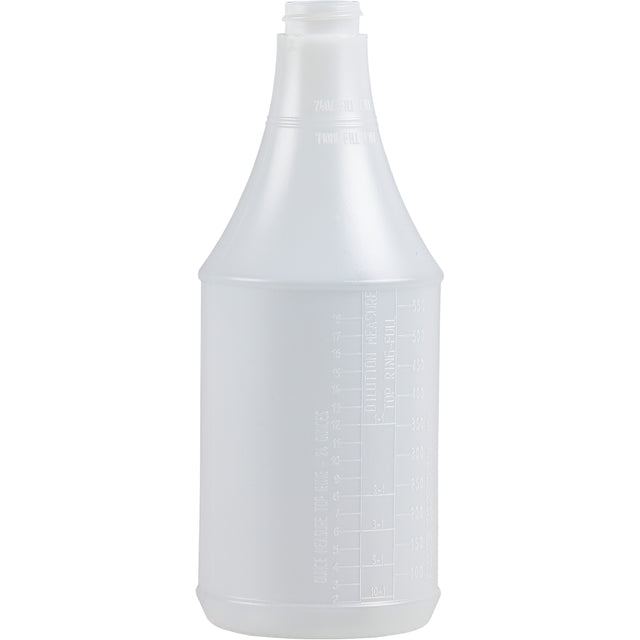 Translucent 24 oz (710 mL) graduated spray bottle with dilution markings