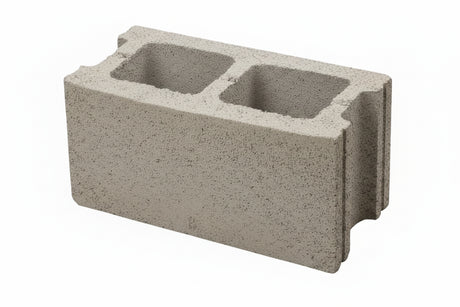 Bloc de béton gris standard à deux alvéoles