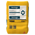 Yellow 30 kg bag of King Heritage pre-blended mortar and grout by Sika