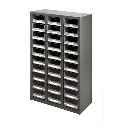 Casiers pour pièces KPC-200, Acier galvanisé, 30 tiroirs, 21-3/10" x 10-2/5" x 36-9/10", Gris - CA889