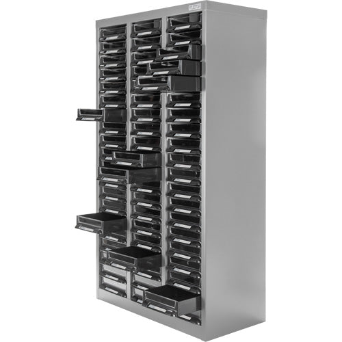 Casiers pour pièces KPC-300, Acier galvanisé, 60 tiroirs, 21-3/10" x 10-2/5" x 36-9/10", Gris - CA890