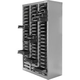 Casiers pour pièces KPC-300, Acier galvanisé, 60 tiroirs, 21-3/10" x 10-2/5" x 36-9/10", Gris - CA890