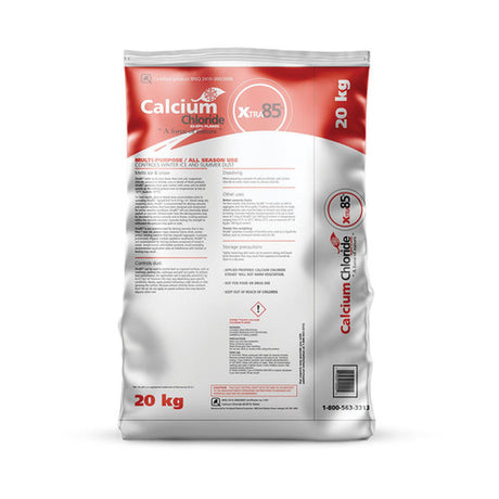 Sac de 20 kg de chlorure de calcium Xtra85 multiusage contre la glace et la poussière
