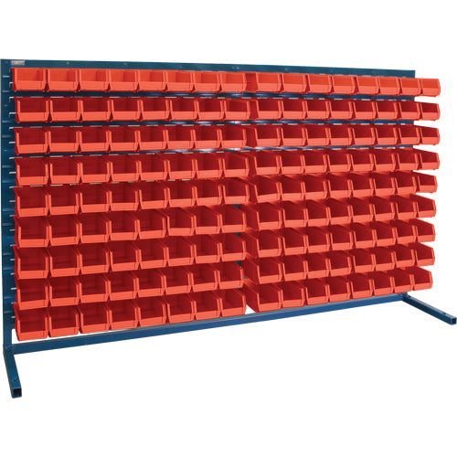 Rayonnage à persienne avec bacs, 144 bacs, 72" la x 15" p x 40" h - CB173