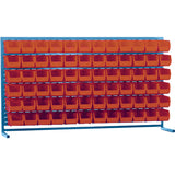 Rayonnage à persienne avec bacs, 72 bacs, 72" la x 15" p x 40" h - CB176
