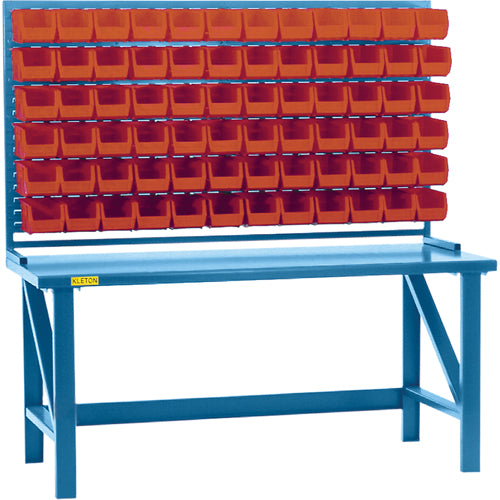 Rayonnage à persienne avec bacs, 72 bacs, 72" la x 15" p x 40" h - CB176