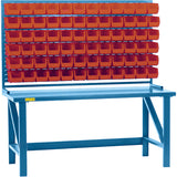 Rayonnage à persienne avec bacs, 72 bacs, 72" la x 15" p x 40" h - CB176