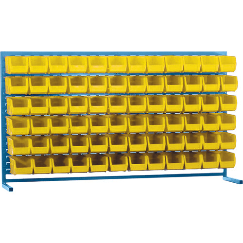 Rayonnage à persienne avec bacs, 72 bacs, 72" la x 15" p x 40" h - CB177
