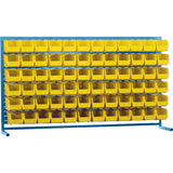Rayonnage à persienne avec bacs, 72 bacs, 72" la x 15" p x 40" h - CB177
