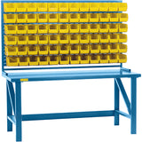 Rayonnage à persienne avec bacs, 72 bacs, 72" la x 15" p x 40" h - CB177