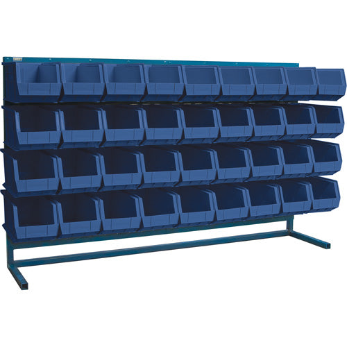 Rayonnage à persienne avec bacs, 36 bacs, 72" la x 15" p x 40" h - CB184