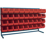 Rayonnage à persienne avec bacs, 36 bacs, 72" la x 15" p x 40" h - CB185