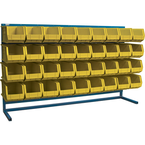 Rayonnage à persienne avec bacs, 36 bacs, 72" la x 15" p x 40" h - CB186