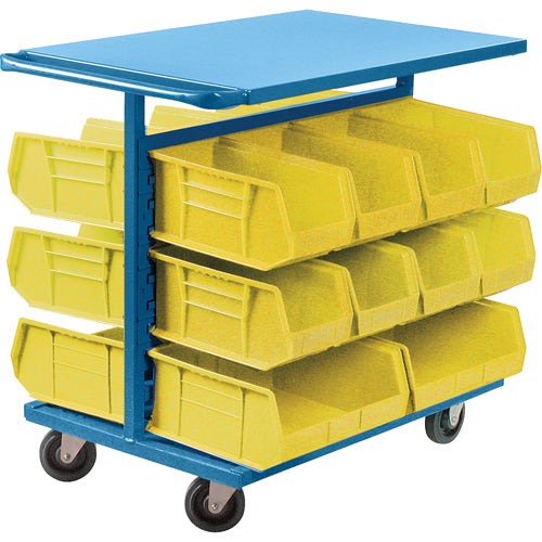 Chariot à bacs avec bacs, À deux côtés, 20 bacs, 24" la x 38-1/2" p x 36-1/2" h - CB368