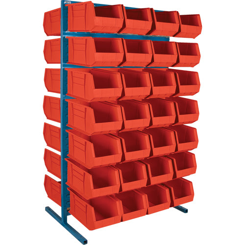 Support stationnaire deux côtés pour bacs, 36" la x 24" p x 61" h, 56 bacs - CB371
