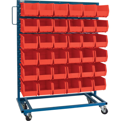 Support mobile pour bacs à un côté, À un côté, 36 bacs, 36" la x 16" p x 46-1/2" h - CB651