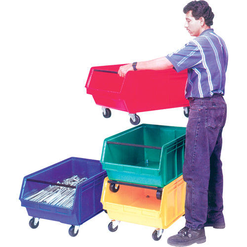 Bac géant empilable et mobile, 11-7/8" ha x 18-3/8" la x 29" p, Capacité de 150 lb, Rouge - CC448